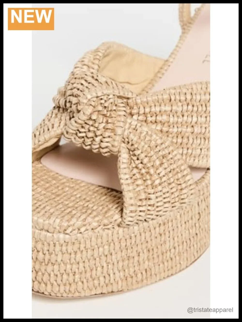 Raffia Platform Slingback Sandals